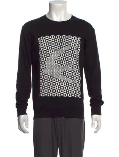 Pre-owned Mcq By Alexander Mcqueen Graphic Print Crew Neck Sweatshirt In Black