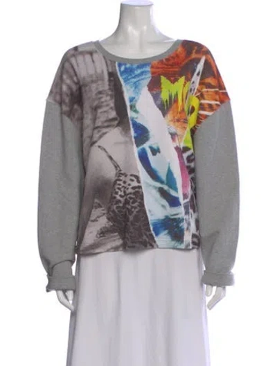 Pre-owned Mcq By Alexander Mcqueen Graphic Print Crew Neck Sweatshirt In Multi