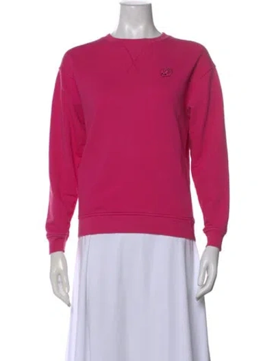 Pre-owned Mcq By Alexander Mcqueen Graphic Print Crew Neck Sweatshirt In Pink