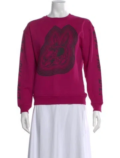 Pre-owned Mcq By Alexander Mcqueen Graphic Print Crew Neck Sweatshirt In Purple