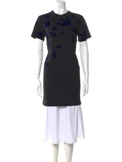 Pre-owned Mcq By Alexander Mcqueen Graphic Print Crew Neck T-shirt In Black