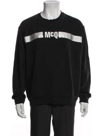 Pre-owned Mcq By Alexander Mcqueen Graphic Print Crew Neck T-shirt In Black