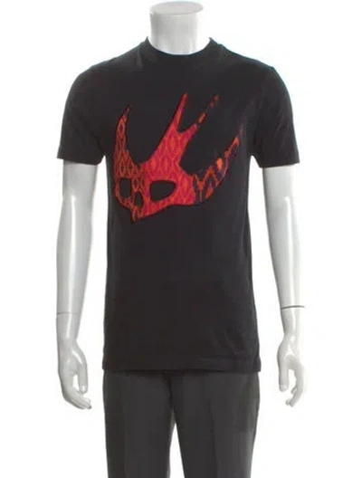 Pre-owned Mcq By Alexander Mcqueen Graphic Print Crew Neck T-shirt In Black