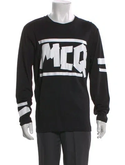 Pre-owned Mcq By Alexander Mcqueen Graphic Print Crew Neck T-shirt W/ Tags In Black
