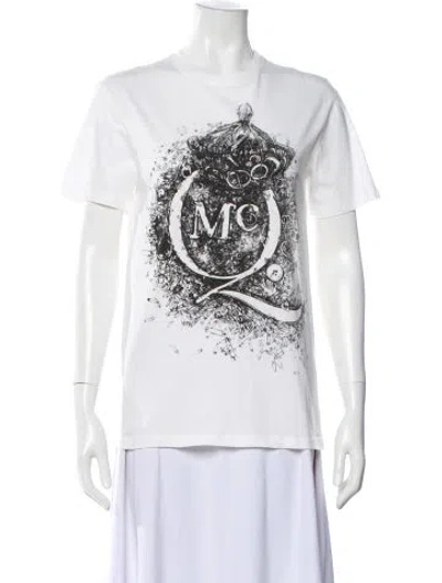 Pre-owned Mcq By Alexander Mcqueen Graphic Print Crew Neck T-shirt W/ Tags In White