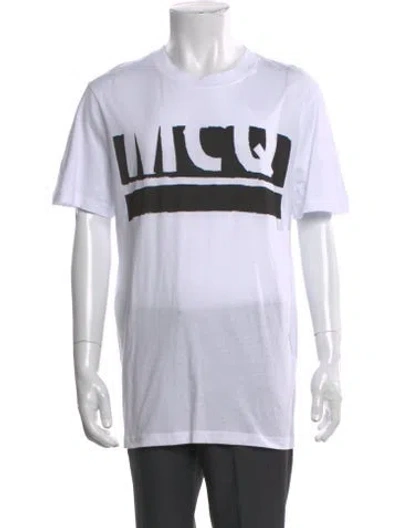Pre-owned Mcq By Alexander Mcqueen Graphic Print Crew Neck T-shirt W/ Tags In White