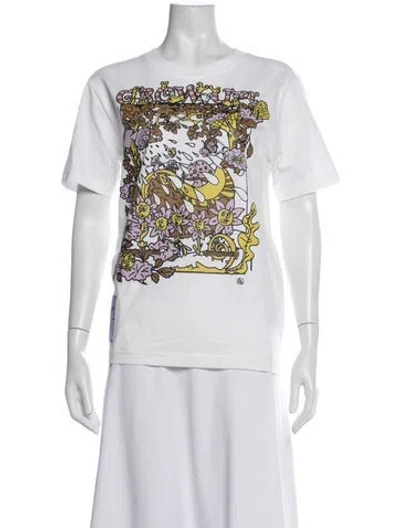Pre-owned Mcq By Alexander Mcqueen Graphic Print Crew Neck T-shirt W/ Tags In White