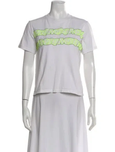 Pre-owned Mcq By Alexander Mcqueen Graphic Print Crew Neck T-shirt In White
