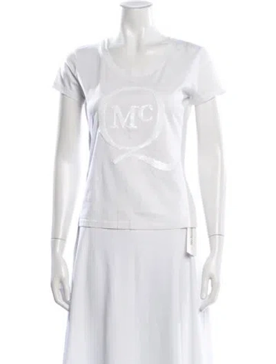 Pre-owned Mcq By Alexander Mcqueen Graphic Print Crew Neck T-shirt In White