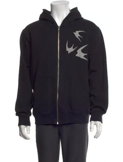 Pre-owned Mcq By Alexander Mcqueen Graphic Print Jacket In Black