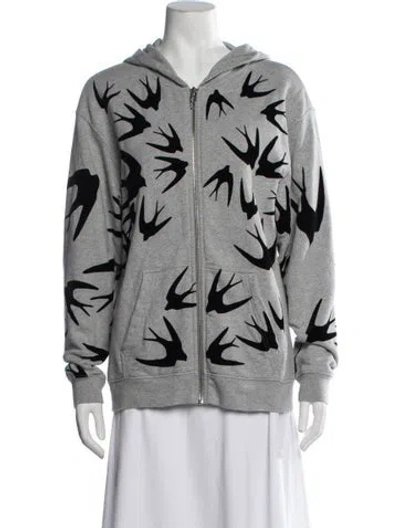 Pre-owned Mcq By Alexander Mcqueen Graphic Print Jacket In Grey