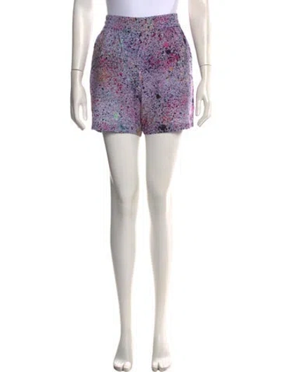 Pre-owned Mcq By Alexander Mcqueen Graphic Print Mini Shorts W/ Tags In Black