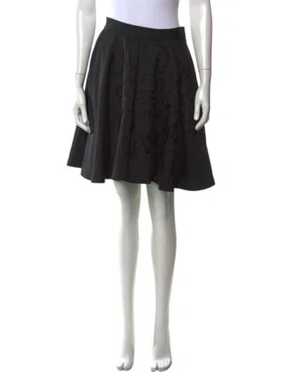 Pre-owned Mcq By Alexander Mcqueen Graphic Print Mini Skirt In Black