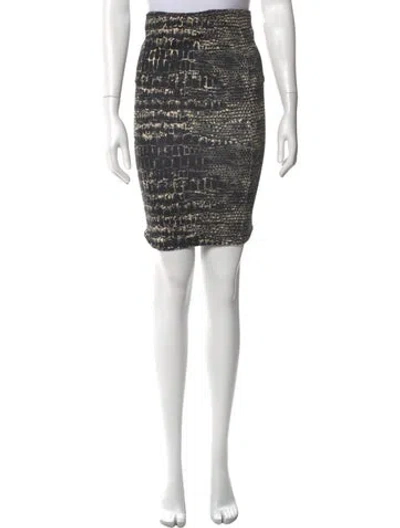 Pre-owned Mcq By Alexander Mcqueen Graphic Print Mini Skirt In Black