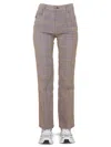 Mcq By Alexander Mcqueen High-waisted Flared Pants In Beige