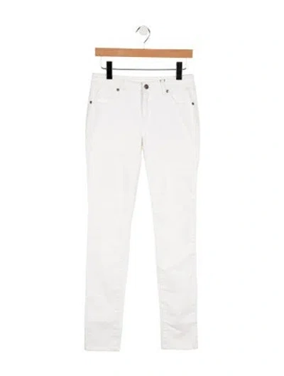 Pre-owned Mcq By Alexander Mcqueen High-rise Skinny Leg Jeans In White