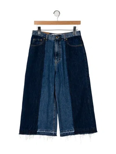 Pre-owned Mcq By Alexander Mcqueen High-rise Wide Leg Jeans In Blue