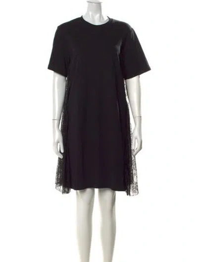 Pre-owned Mcq By Alexander Mcqueen Lace Pattern Knee-length Dress In Black