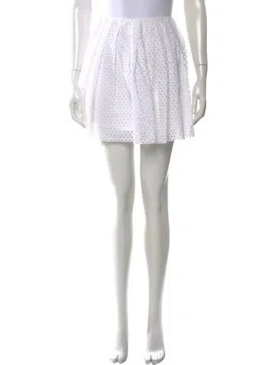 Pre-owned Mcq By Alexander Mcqueen Lace Pattern Mini Skirt In White