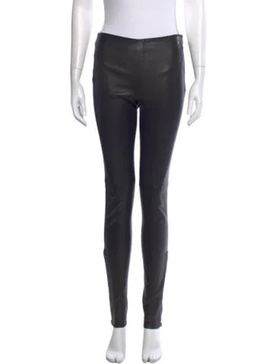 Pre-owned Mcq By Alexander Mcqueen Lamb Leather Skinny Leg Pants In Black