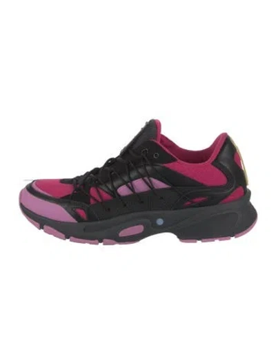 Pre-owned Mcq By Alexander Mcqueen Leather Colorblock Pattern Athletic Sneakers In Multi