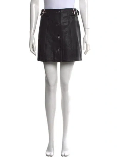 Pre-owned Mcq By Alexander Mcqueen Leather Mini Skirt W/ Tags In Black