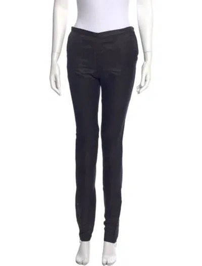 Pre-owned Mcq By Alexander Mcqueen Linen Skinny Leg Pants In Blue