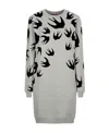 Mcq By Alexander Mcqueen Logo Dress In Gray