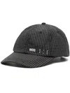MCQ BY ALEXANDER MCQUEEN LOGO-EMBROIDERED GRID-PATTERN CAP