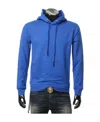 Mcq By Alexander Mcqueen Logo Hooded Sweater In Blue