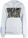 Mcq By Alexander Mcqueen Logo-patch Sleeve Hoodie In Blue