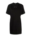 Mcq By Alexander Mcqueen Logo Print T-shirt Dress In Black