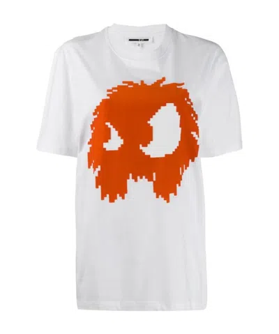 Mcq By Alexander Mcqueen Logo Round Neck T-shirt In White