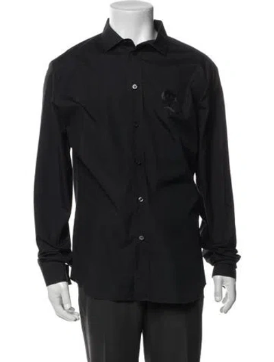 Pre-owned Mcq By Alexander Mcqueen Long Sleeve Dress Shirt In Black