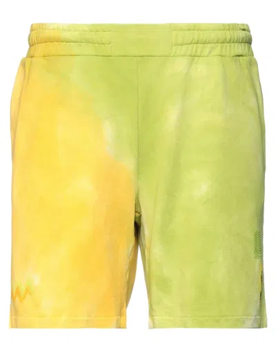 MCQ BY ALEXANDER MCQUEEN MCQ ALEXANDER MCQUEEN MAN SHORTS & BERMUDA SHORTS LIME GREEN SIZE XL COTTON, POLYESTER