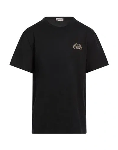Mcq By Alexander Mcqueen Mcq Alexander Mcqueen Man T-shirt Black Size L Cotton, Metal, Glass In Blue