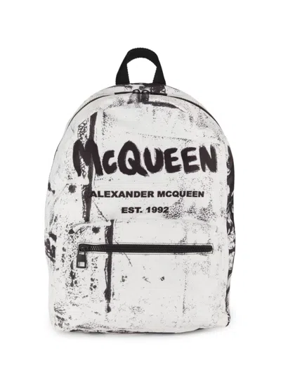 Mcq By Alexander Mcqueen Mcq Alexander Mcqueen Men's Logo Backpack In Black White