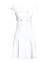 Mcq By Alexander Mcqueen Mcq Alexander Mcqueen Woman Mini Dress White Size M Viscose, Polyester, Polyamide, Elastane
