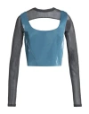 Mcq By Alexander Mcqueen Mcq Alexander Mcqueen Woman Top Slate Blue Size Xs Polyester, Polyamide In Blue