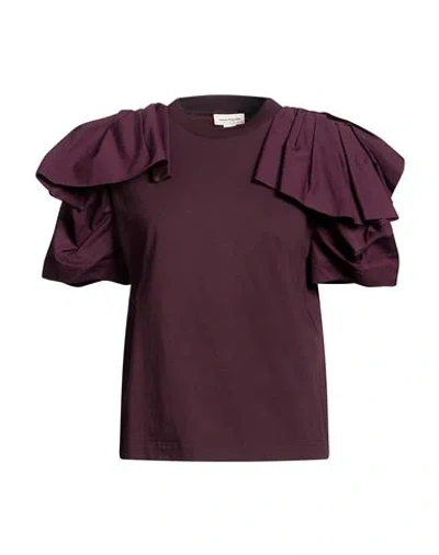 Mcq By Alexander Mcqueen Mcq Alexander Mcqueen Woman T-shirt Dark Purple Size 8 Cotton