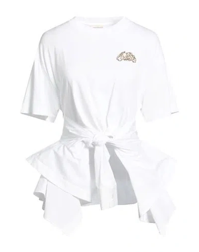 Mcq By Alexander Mcqueen Mcq Alexander Mcqueen Woman T-shirt White Size 6 Cotton
