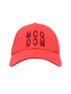 Mcq By Alexander Mcqueen Mcq Flock Logo Baseball Cap In Red