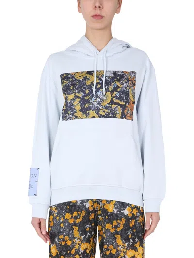 Mcq By Alexander Mcqueen Mcq Relaxed Fit Hooded Sweatshirt For Women In Blue