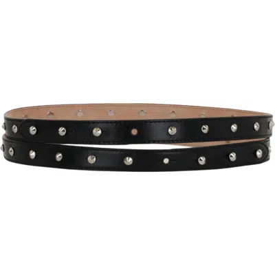 Mcq By Alexander Mcqueen Mcq Studded Double Wrap Leather Belt In Black