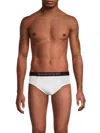 Mcq By Alexander Mcqueen Mcqueen Men's Logo Briefs In White Red