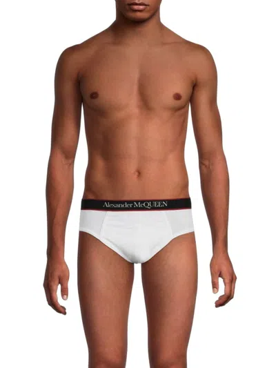 Mcq By Alexander Mcqueen Mcqueen Men's Logo Briefs In White Red