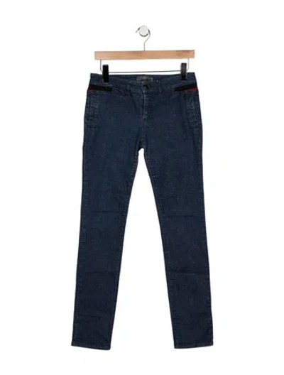 Pre-owned Mcq By Alexander Mcqueen Mid-rise Skinny Leg Jeans In Blue