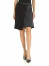 Mcq By Alexander Mcqueen Pinstriped Miniskirt In Black And Gray In Gris