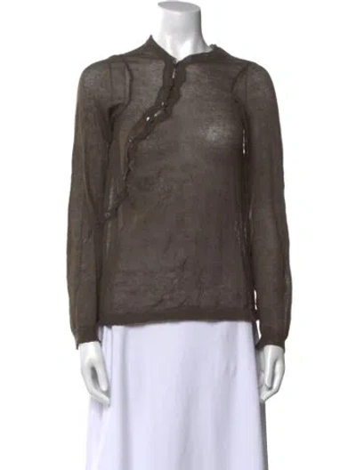 Pre-owned Mcq By Alexander Mcqueen Mohair Crew Neck Sweater In Green