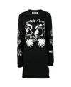 Mcq By Alexander Mcqueen Monster Pattern Printed Dress In Black